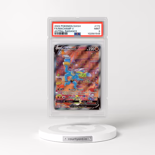 2022 Pokémon Sword & Shield Astral Radiance #172 Machamp V - Holo Full Art (PSA 9 MINT)