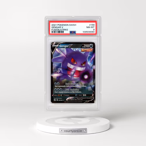 2021 Pokémon Sword & Shield Fusion Strike #156 Gengar V - Holo (PSA 8 NM-MT)