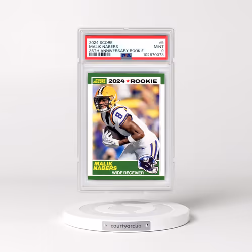 2024 Panini Score 35th Anniversary Rookie #5 Malik Nabers (PSA 9 MINT)