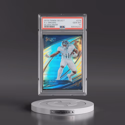 2019 Panini Select #278 A.J. Brown - Silver Prizm (PSA 10 GEM MINT)