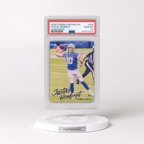 2020 Panini Chronicles Luminance #203 Justin Herbert (PSA 10 GEM MINT)
