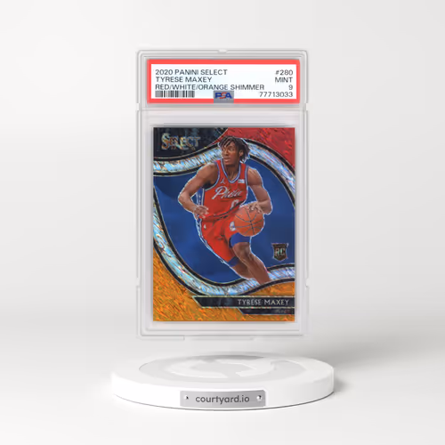 2020 Panini Select #280 Tyrese Maxey - Red/White/Orange Shimmer (PSA 9 MINT)