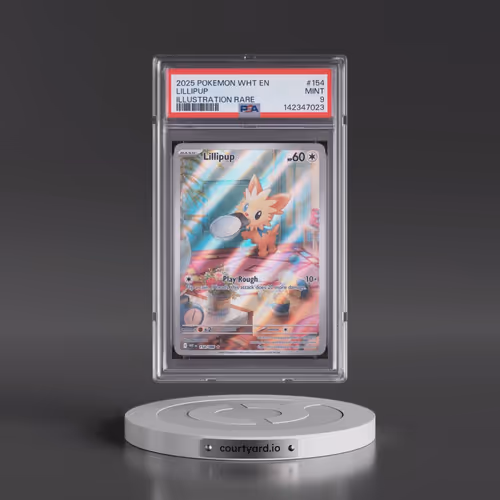 2025 Pokémon Wht EN-White Flare #154 Lillipup - Illustration Rare (PSA 9 MINT)