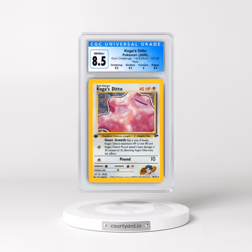 2000 Gym Challenge #10/132 Koga's Ditto - 1st Edition Holo (CGC 8.5 NM-MT+)