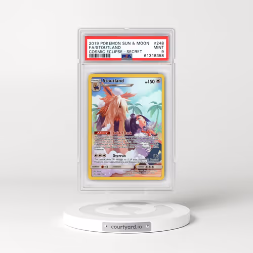 2019 Pokémon Sun & Moon Cosmic Eclipse #248 Stoutland - Full Art Secret (PSA 9 MINT)