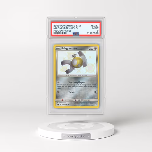 2019 Pokémon Sun & Moon Hidden Fates #SV27 Magnemite - Holo (PSA 9 MINT)