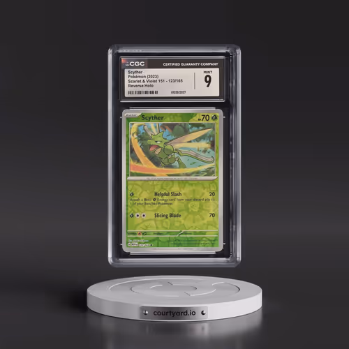 2023 Scarlet & Violet 151 - MEW EN #123/165 Scyther - Reverse Holo (CGC 9 MINT)