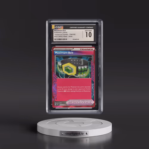 2023 Temporal Forces - TEF EN #154/162 Maximum Belt - ACE SPEC Rare Holo (CGC 10 GEM MINT)