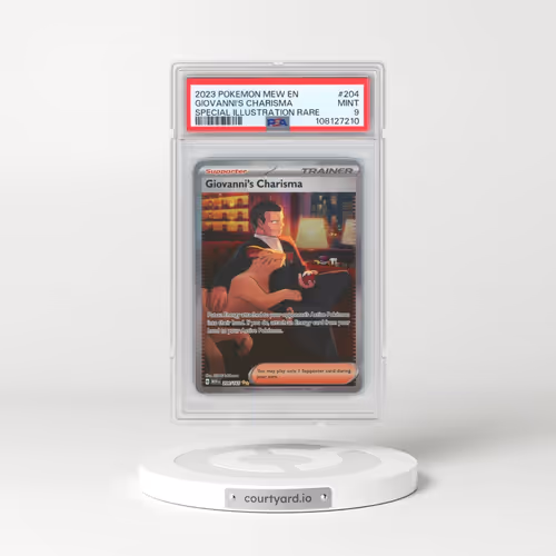 2023 Pokémon Mew EN-151 #204 Giovanni's Charisma - Special Illustration Rare (PSA 9 MINT)