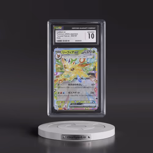 2024 High Class Pack: Terastal Fest ex - sv8a #003/187 Leafeon ex - Holo (CGC 10 GEM MINT)