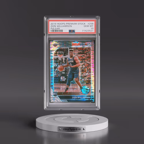 2019 Panini Hoops Premium Stock #258 Zion Williamson - Pulsar (PSA 10 GEM MINT)
