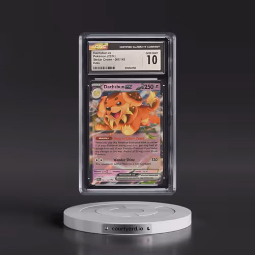 2024 Pokémon Scr EN-Stellar Crown #067 Dachsbun EX - Holo (CGC 10 GEM MINT)
