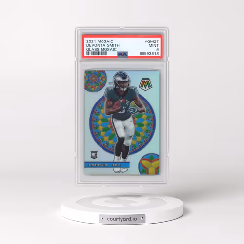 2021 Panini Mosaic Glass Mosaic #GM27 DeVonta Smith (PSA 9 MINT)