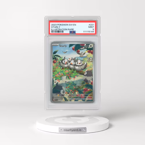 2023 Pokémon Svi EN-Scarlet & Violet #221 Starly - Illustration Rare (PSA 9 MINT)