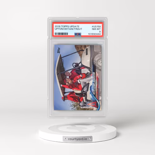 2018 Topps Update #US158 Justin Upton/Mike Trout/Shohei Ohtani (PSA 8 NM-MT)