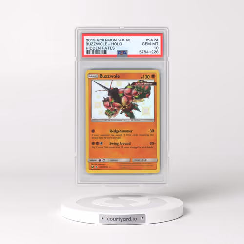2019 Pokémon Sun & Moon Hidden Fates #SV24 Buzzwole - Holo (PSA 10 GEM MINT)