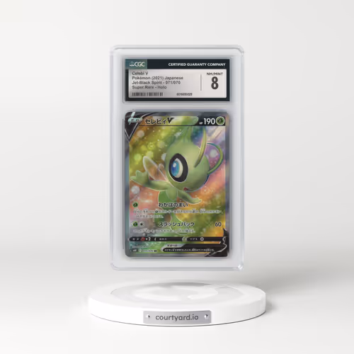 2021 Jet-Black Spirit #071/070 Celebi V - Super Rare Holo (CGC 8 NM-MT)