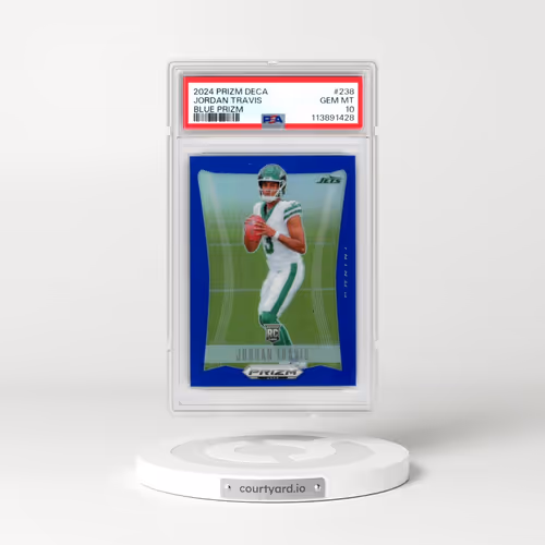 2024 Panini Prizm Deca #238 Jordan Travis - Blue Prizm (PSA 10 GEM MINT)