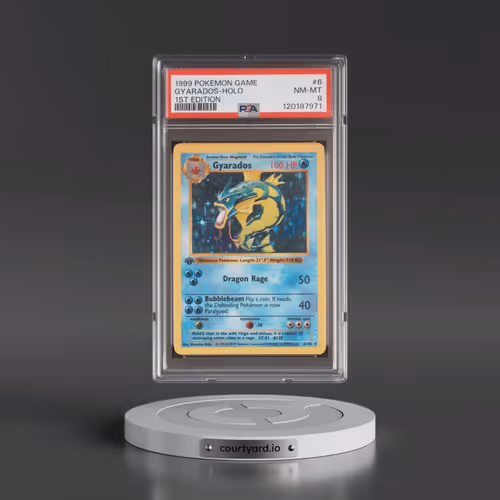1999 Pokémon Game #6 Gyarados - 1st Edition Holo (PSA 8 NM-MT)