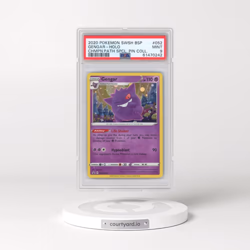 2020 Pokémon Swsh Black Star Promo #052 Gengar - Holo Champion's Path Special Pin Collection (PSA 9