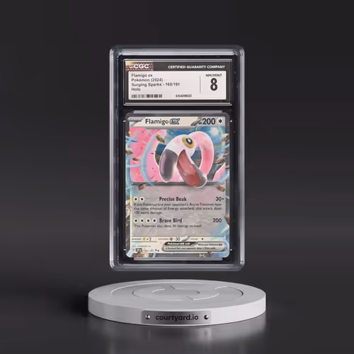 2024 Surging Sparks - SSP EN #160/191 Flamigo ex - Holo (CGC 8 NM-MT)