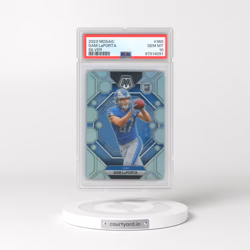 2023 Panini Mosaic #360 Sam LaPorta - Silver (PSA 10 GEM MINT)