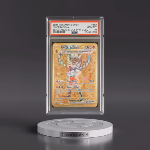 2024 Pokémon Svp EN-SV Black Star Promo #163 Cinderace EX - Holo Terapagos EX Ultra-Premium Collecti