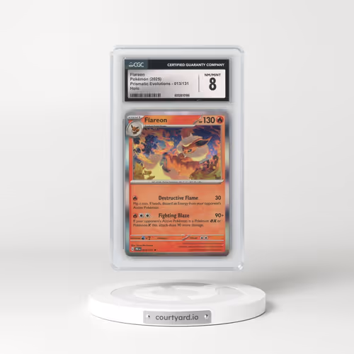 2025 Prismatic Evolutions - PRE EN #013/131 Flareon - Holo (CGC 8 NM-MT)