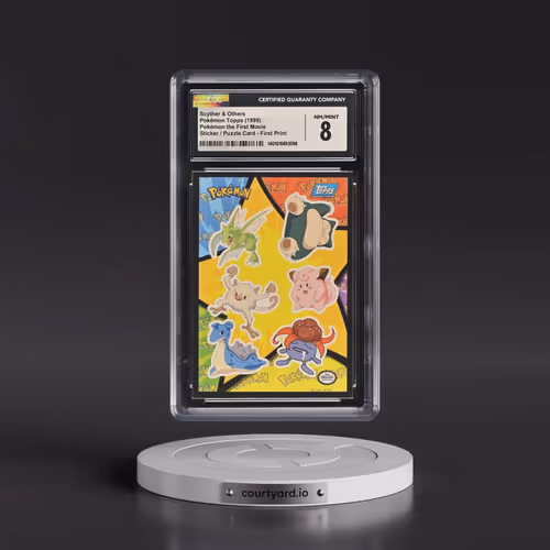 1999 Pokémon the First Movie Scyther, Snorlax, Mankey, Clefairy, Lapras, Gloom - Sticker / Ash Puzzl