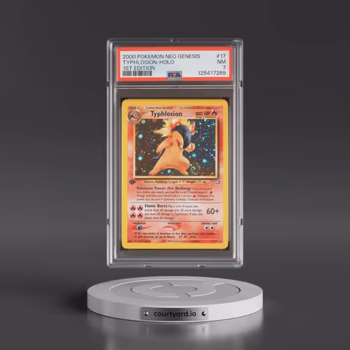 2000 Pokémon Neo Genesis #17 Typhlosion - 1st Edition Holo (PSA 7 NM)
