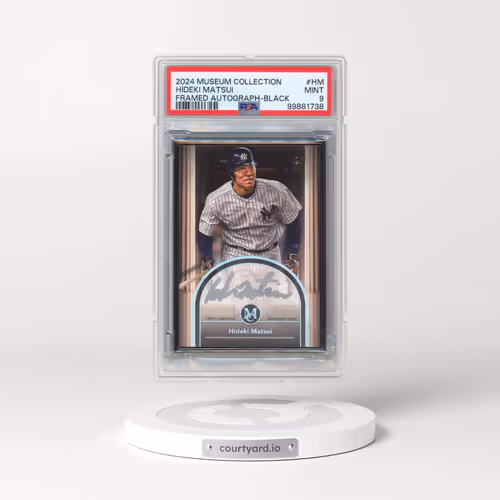 2024 Topps Museum Collection Museum Framed Autographs #HM Hideki Matsui - Black (PSA 9 MINT)
