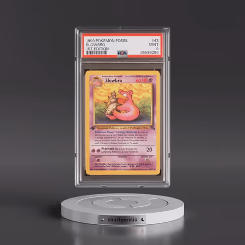 1999 Pokémon Fossil #43 Slowbro - 1st Edition (PSA 9 MINT)
