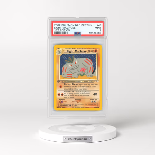 2002 Pokémon Neo Destiny #49 Light Machoke - 1st Edition (PSA 9 MINT)