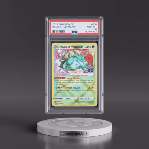 2022 Pokémon Go #004 Radiant Venusaur - Holo (PSA 10 GEM MINT)