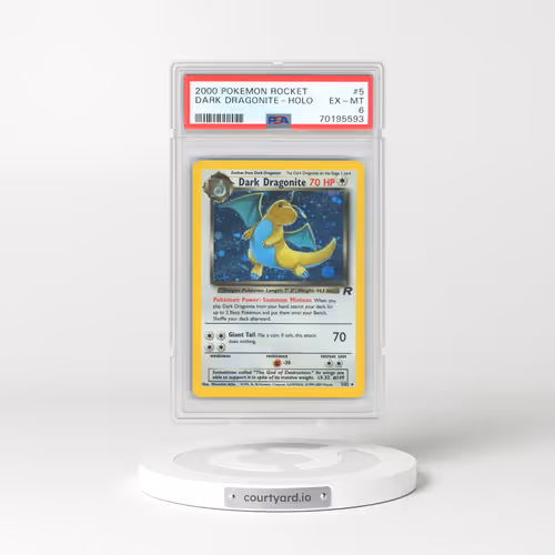 2000 Pokémon Rocket #5 Dark Dragonite - Holo (PSA 6 EX-MT)