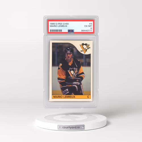 1985 O-Pee-Chee #9 Mario Lemieux (PSA 6 EX-MT)