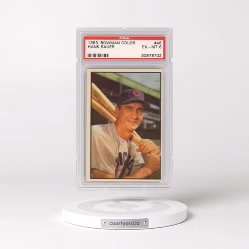 1953 Bowman Color #48 Hank Sauer (PSA 6 EX-MT)