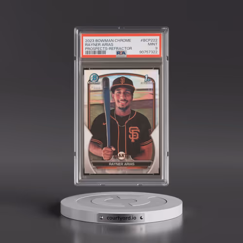 2023 Bowman Chrome Prospects #BCP222 Rayner Arias - Refractor (PSA 9 MINT)