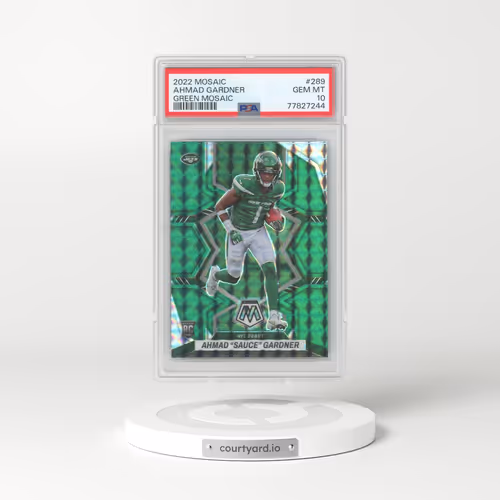 2022 Panini Mosaic #289 Ahmad “Sauce” Gardner - Green Mosaic (PSA 10 GEM MINT)