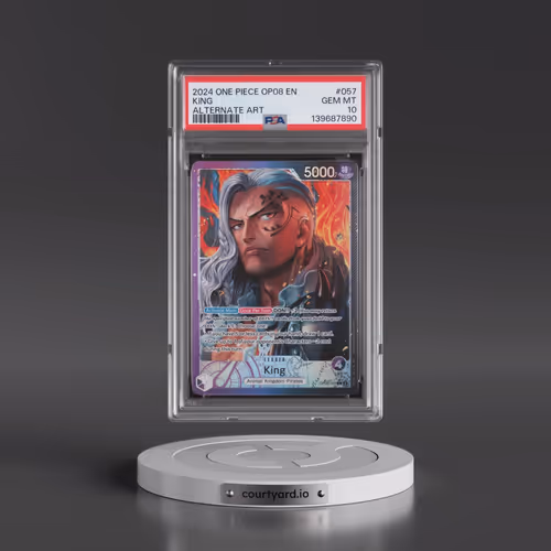 2024 One Piece OP08-Two Legends #057 King - Alternate Art (PSA 10 GEM MINT)