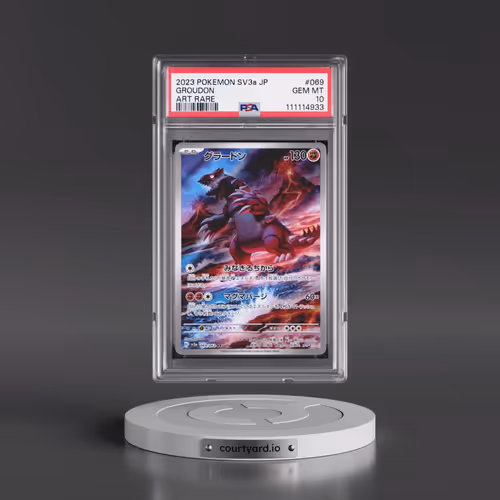 2023 Pokémon Sv3a-Raging Surf #069 Groudon - Art Rare (PSA 10 GEM MINT)