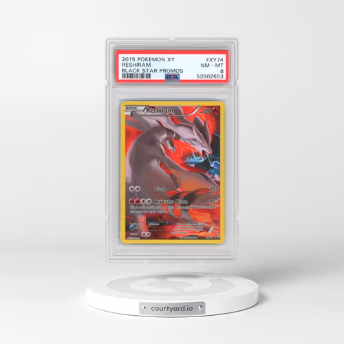 2015 Pokémon XY Black Star Promos #XY74 Reshiram - Full Art (PSA 8 NM-MT)