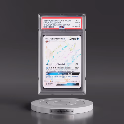 2017 Pokémon Sun & Moon Crimson Invasion #112 Gyarados GX - Holo Full Art Secret (PSA 9 MINT)