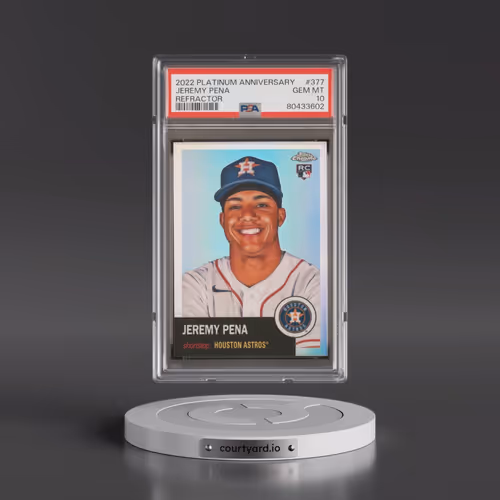 2022 Topps Chrome Platinum Anniversary #377 Jeremy Pena - Refractor (PSA 10 GEM MINT)