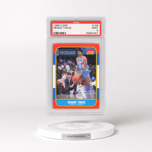 1986 Fleer #108 Reggie Theus (PSA 9 MINT)