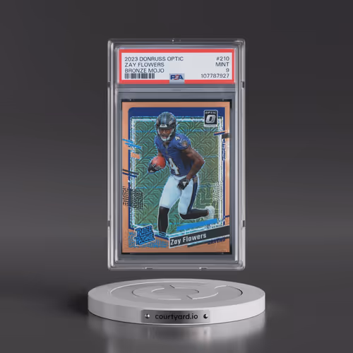 2023 Panini Donruss Optic #210 Zay Flowers - Bronze Mojo (PSA 9 MINT)
