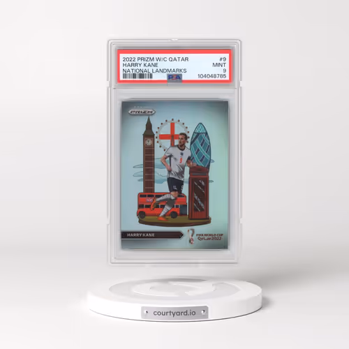 2022 Panini Prizm World Cup Qatar National Landmarks #9 Harry Kane (PSA 9 MINT)