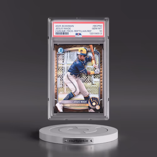 2025 Bowman Chrome Prospects #BCP50 Jesus Made - Reptilian Refractor (PSA 10 GEM MINT)