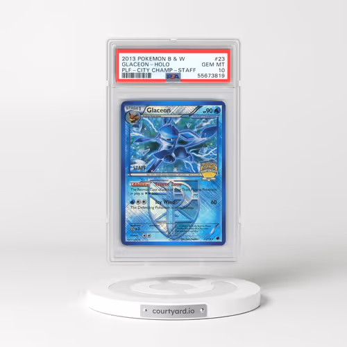 2013 Pokémon Black & White Plasma Freeze #23 Glaceon - Holo Crosshatch-2013 City Championships-Staff (PSA 10 GEM MINT)