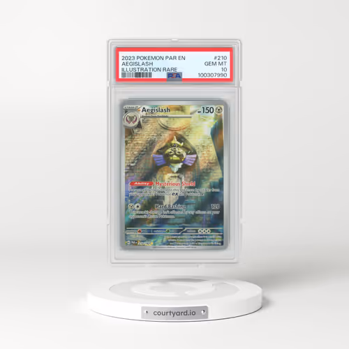 2023 Pokémon Par EN-Paradox Rift #210 Aegislash - Illustration Rare (PSA 10 GEM MINT)